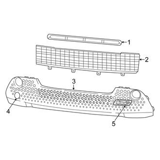 Fiat OE - Front Bumper & Grille - Grille & Components (c Easy / c Lounge / c Pop / Easy / Pop / Sport)