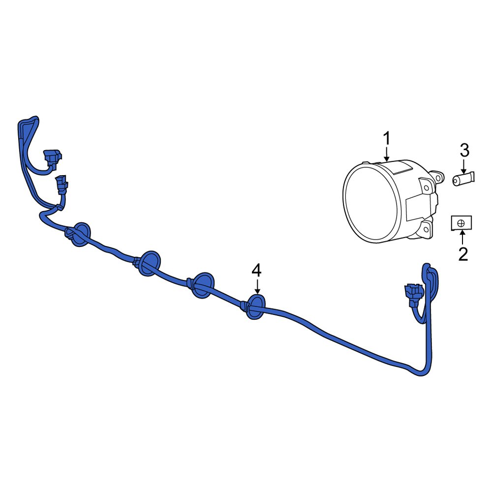 Fiat OE 68079568AB Front Fog Light Wiring Harness