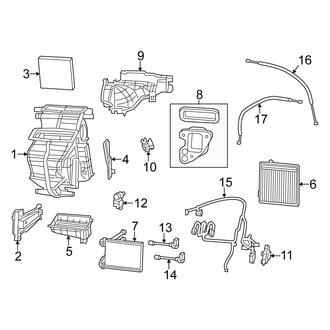 Fiat OE - Air Conditioner & Heater - Evaporator & Heater Components (W/O Electric), (1.4L)