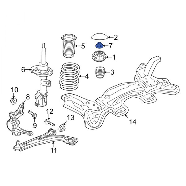 Suspension Strut Nut