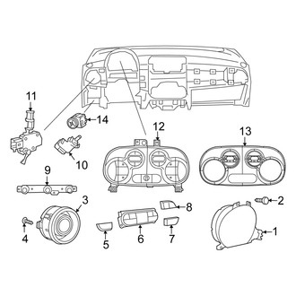 Fiat OE - Instrument Panel - Cluster & Switches (Abarth / c Gucci / c Lounge / c Pop / Gucci / Lounge / Pop / Sport)