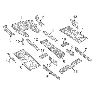 Fiat OE - Pillars, Rocker & Floor - Floor & Rails (W/O Electric), (1.4L)