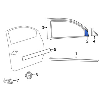 Fiat OE - Front Left Forward Door Reveal Molding