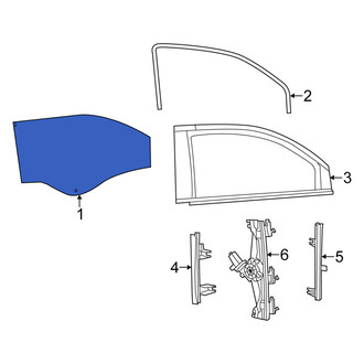 Fiat OE - Front Left Door Glass