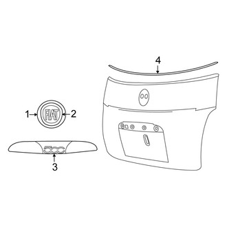 Fiat OE - Trunk Lid - Exterior Trim (c Gucci / c Lounge / c Pop)