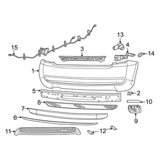 Fiat OE - Rear Bumper - Bumper & Components (c Gucci / c Lounge / c Pop / Pop / Sport)