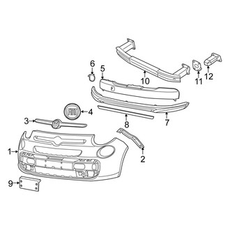 Fiat OE - Front Bumper & Grille - Bumper & Components (Easy / Lounge / Pop)