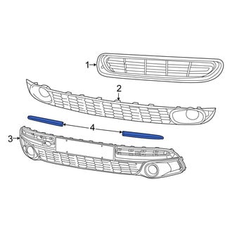 Fiat OE - Front Right Grille Molding