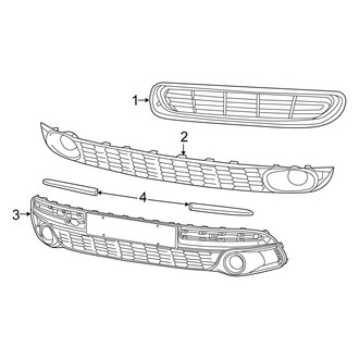 Fiat OE - Front Bumper & Grille - Grille & Components