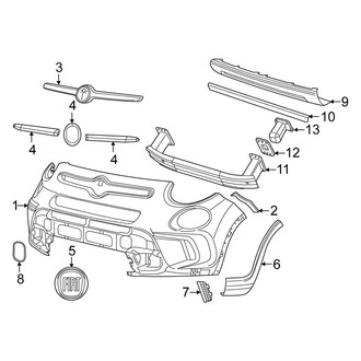 Fiat OE - Front Bumper & Grille - Bumper & Components (Trekking / Urbana)