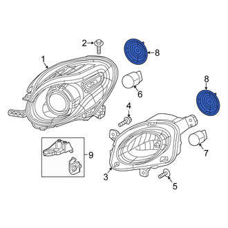 Fiat OE - Front Headlight Bulb Cap