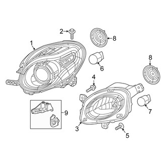 Fiat OE - Front Lamps - Headlamp Components