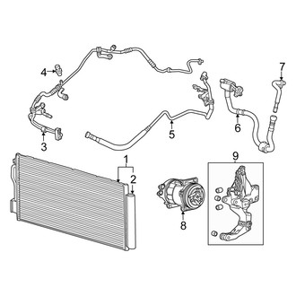 Fiat OE - Air Conditioner & Heater - Condenser, Compressor & Lines