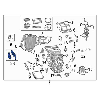 Fiat OE - HVAC Heater Mode Door Lever