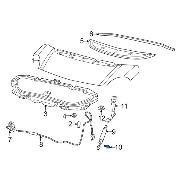 Hood & Trunk Prop Rod Stud