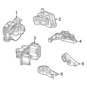 Fiat OE - Engine / Transaxle - Engine & Transmission Mounting (0.9L / 1.3L / 1.4L Automatic Tr / Automatic Dual Clutch Tr)