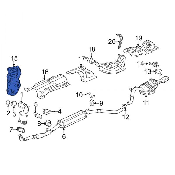 Fiat OE 68201183AA Catalytic Converter Heat Shield