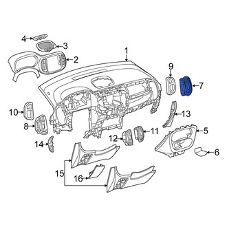 Fiat OE - Right Outer Dashboard Air Vent