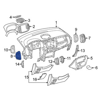 Fiat OE - Left Outer Dashboard Air Vent