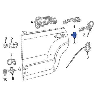 Fiat OE - Rear Door Lock Striker Plate