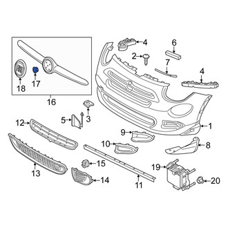 Fiat OE - Bumper Cover Emblem Nut