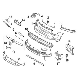 Fiat OE - Front Bumper & Grille - Bumper & Components (W/O Trekking, Bumper Cover & Trim), (Pop / Sport)