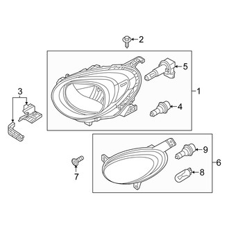 Fiat OE - Front Lamps - Headlamp Components