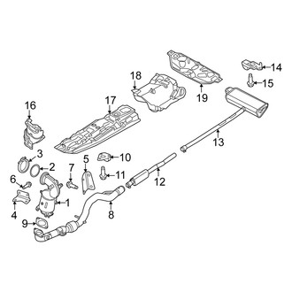 Fiat OE - Exhaust System - Exhaust Components (1.4L)