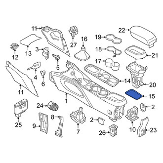 Fiat OE - Front Console Mat