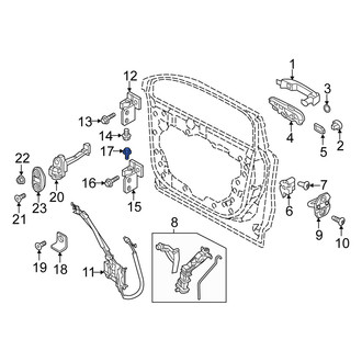 Fiat OE - Upper Outer Door Hinge Bolt