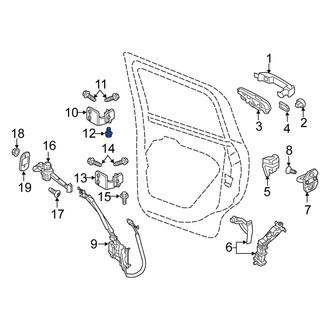 Fiat OE - Upper Outer Door Hinge Bolt