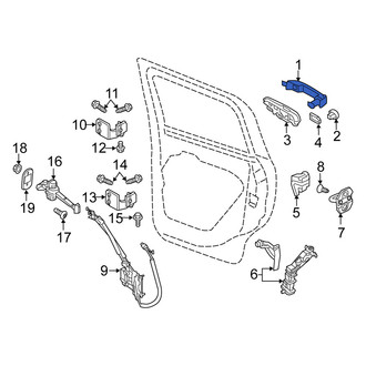 Fiat OE - Rear Outer Exterior Door Handle