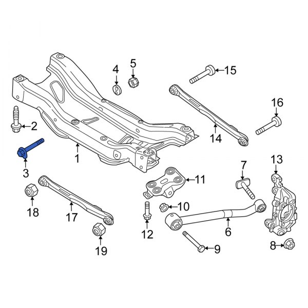 Fiat OE 6511780AA Alignment Camber Adjusting Eccentric Bolt
