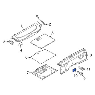 Fiat OE - Rear Body Panel Trim Panel Nut