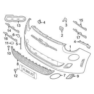 Fiat OE - Front Bumper & Grille - Bumper & Components (Bumper Cover & Trim)