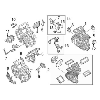 Fiat OE - Air Conditioner & Heater - Evaporator & Heater Components