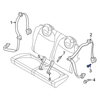 Fiat OE - Seat Belt Lap and Shoulder Belt Bolt