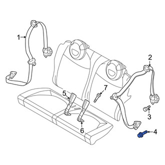 Fiat OE - Seat Belt Lap and Shoulder Belt Bolt