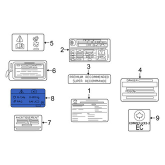 Fiat OE - A/C System Information Label