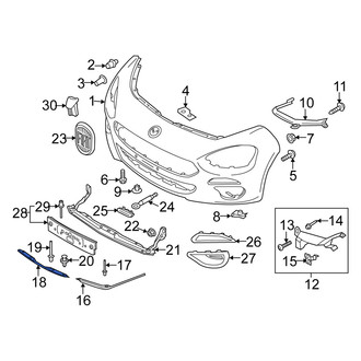 Fiat OE - Front Center Bumper Cover Support Rail