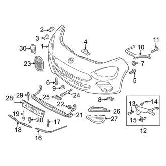 Fiat OE - Front Bumper & Grille - Bumper & Components (Bumper Cover & Trim), (Classica / Lusso)