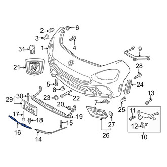 Fiat OE - Front Center Bumper Cover Support Rail