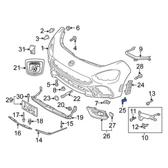 Fiat OE - Left Grille Retainer