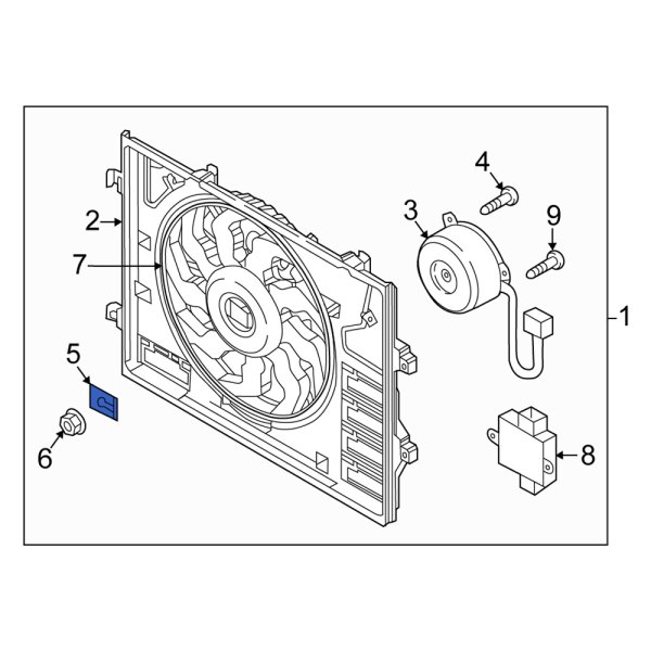 Engine Cooling Fan Motor Clip