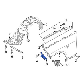 Fiat OE - Left Fender Bracket