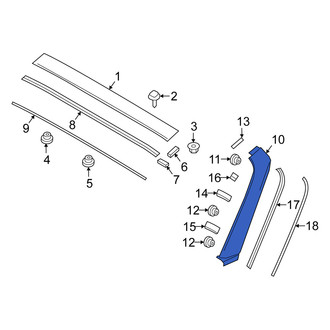 Fiat OE - Front Left Windshield Molding