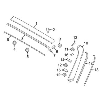 Fiat OE - Windshield - Reveal Moldings
