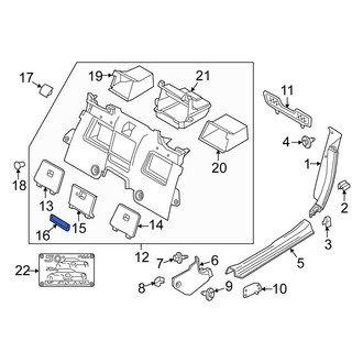 Fiat OE - Rear Lower Center Interior Quarter Panel Trim Panel Access Cover
