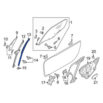 Fiat OE - Front Left Door Window Division Bar