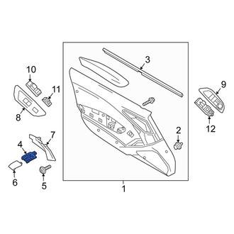 Fiat OE - Front Left Interior Door Handle Trim